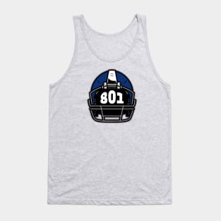 Retro Football Helmet 801 Area Code Provo Utah Football Tank Top